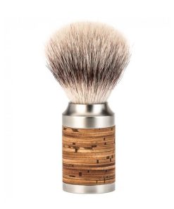 Muhle pennello da barba sintetico silvertip fibre in corteccia di betulla