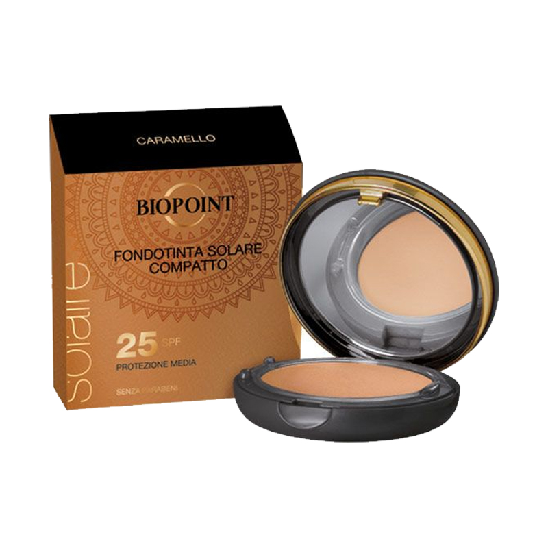 BIOPOINT SOLAIRE Fondotinta solare compatto SPF 25 6,5ml – caramello