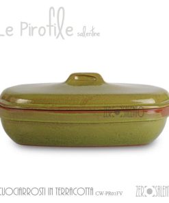 Cuociarrosti Pirofile in Terracotta finitura Decapè “La Rucula”