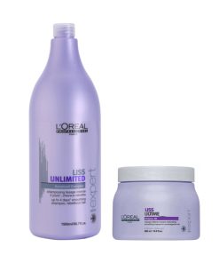 Stock 2pz L’OREAL Professionnel Serie Expert Liss Ultime Shampoo 1500ML + MASCHERA LISS ULTIME 500 ML.