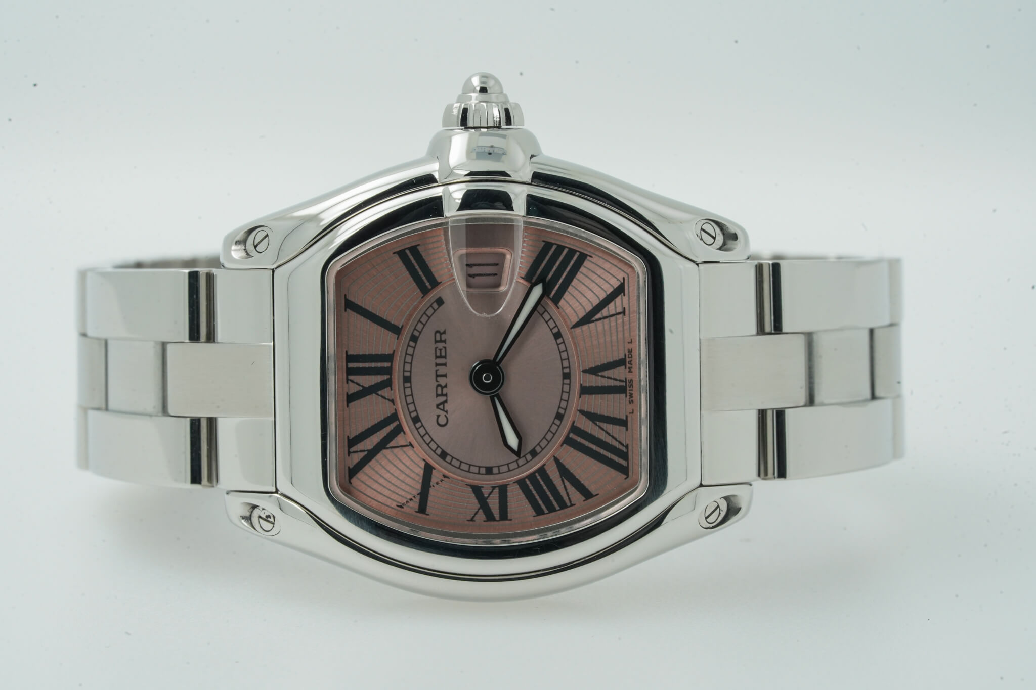 Cartier Roadster SM W62017V3 2675 Pink Roman Dial 37x31mm Quartz 12/2009 11966U - immagine 7