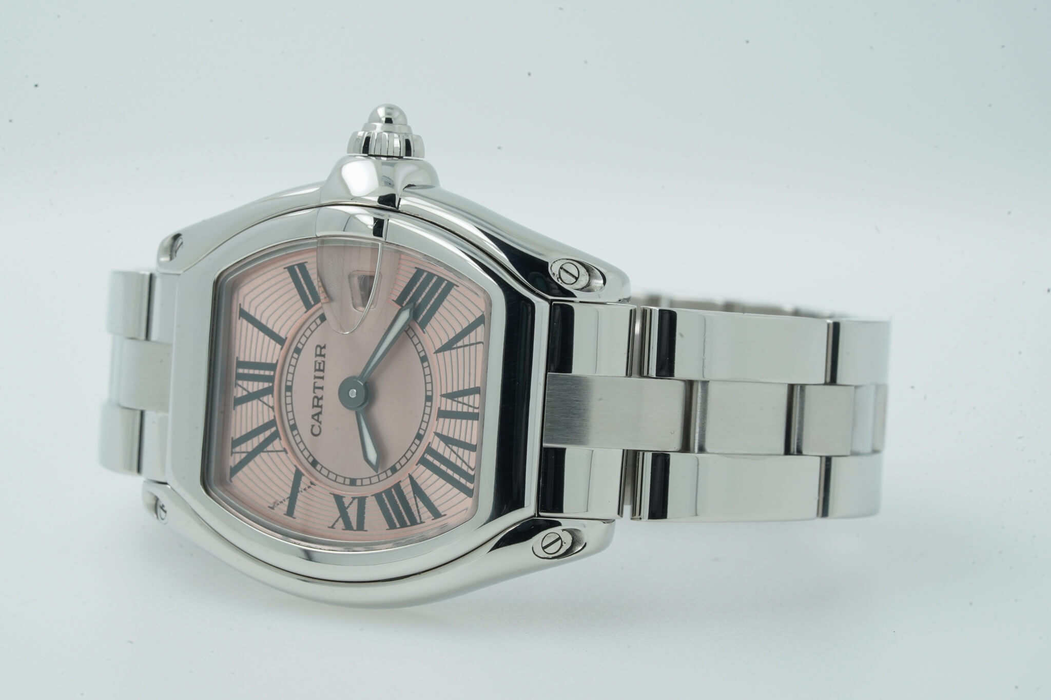 Cartier Roadster SM W62017V3 2675 Pink Roman Dial 37x31mm Quartz 12/2009 11966U - immagine 8