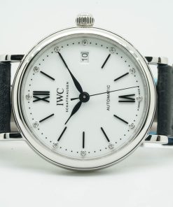 IWC Portofino Automatic 37 IW458610 IW 458610 37mm White Dial Diamonds