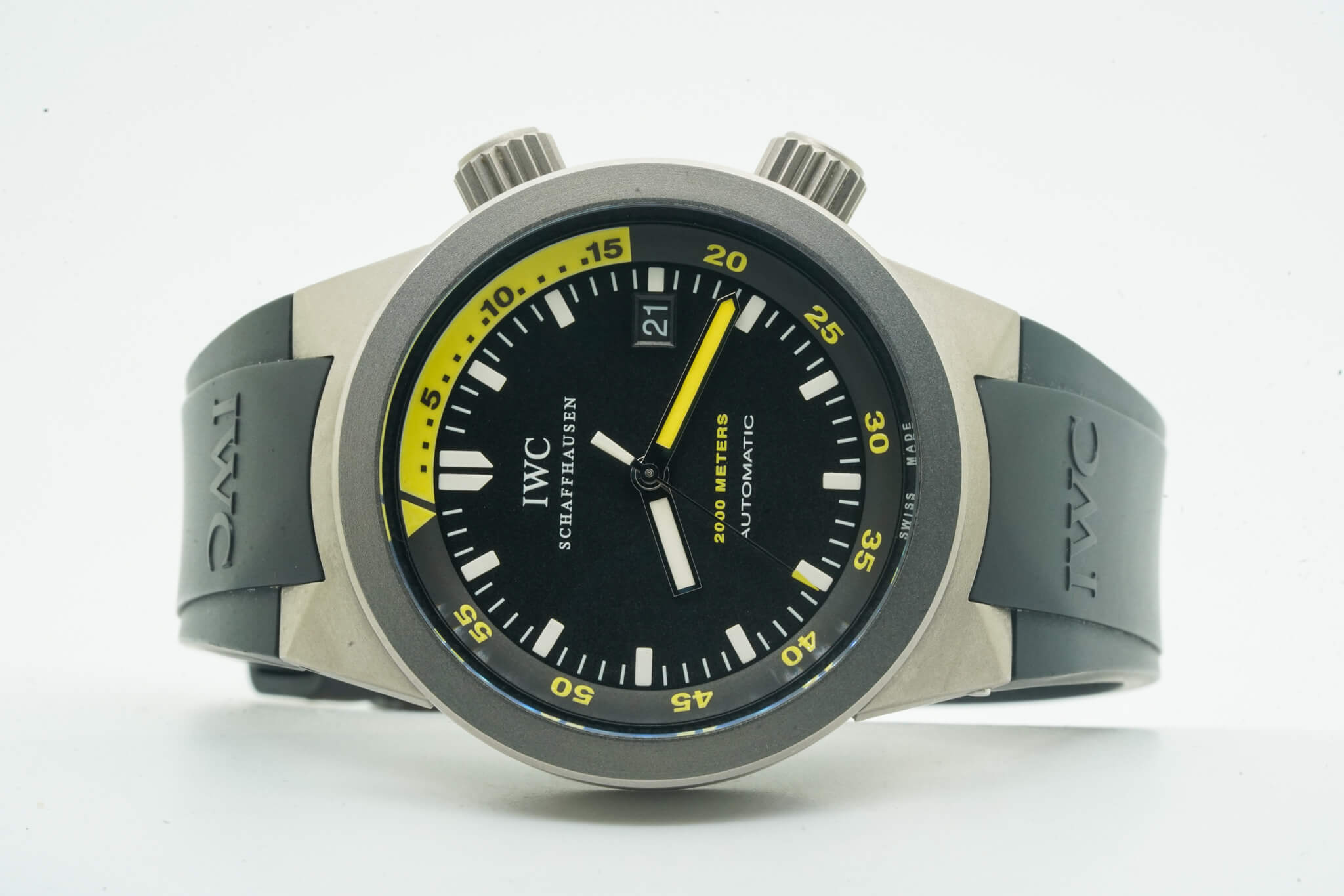 IWC Aquatimer 2000 IW353804 IW 353804 Black Dial 42mm Titanium 10606 - immagine 6