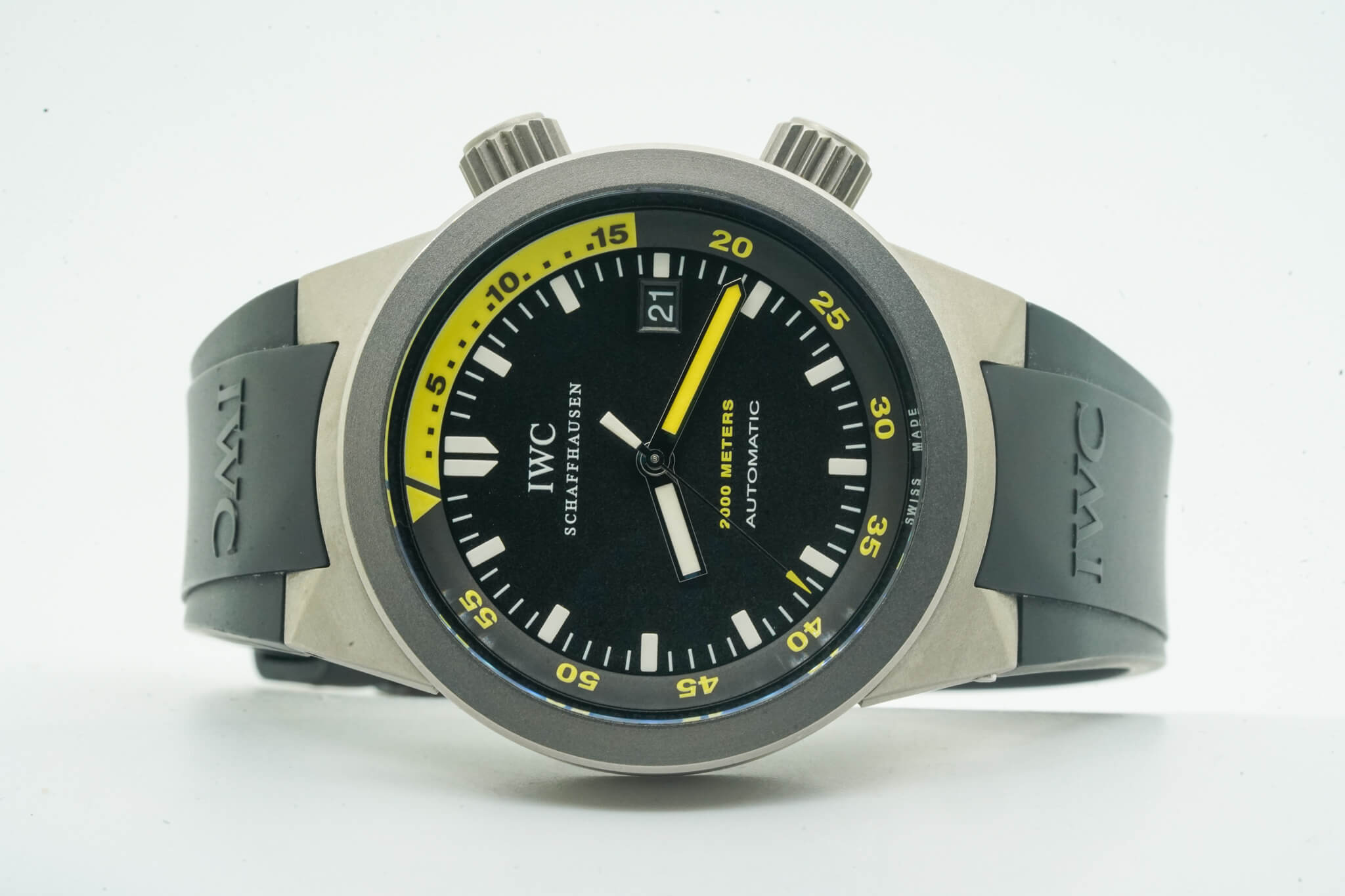 IWC Aquatimer 2000 IW353804 IW 353804 Black Dial 42mm Titanium 10606 - immagine 2