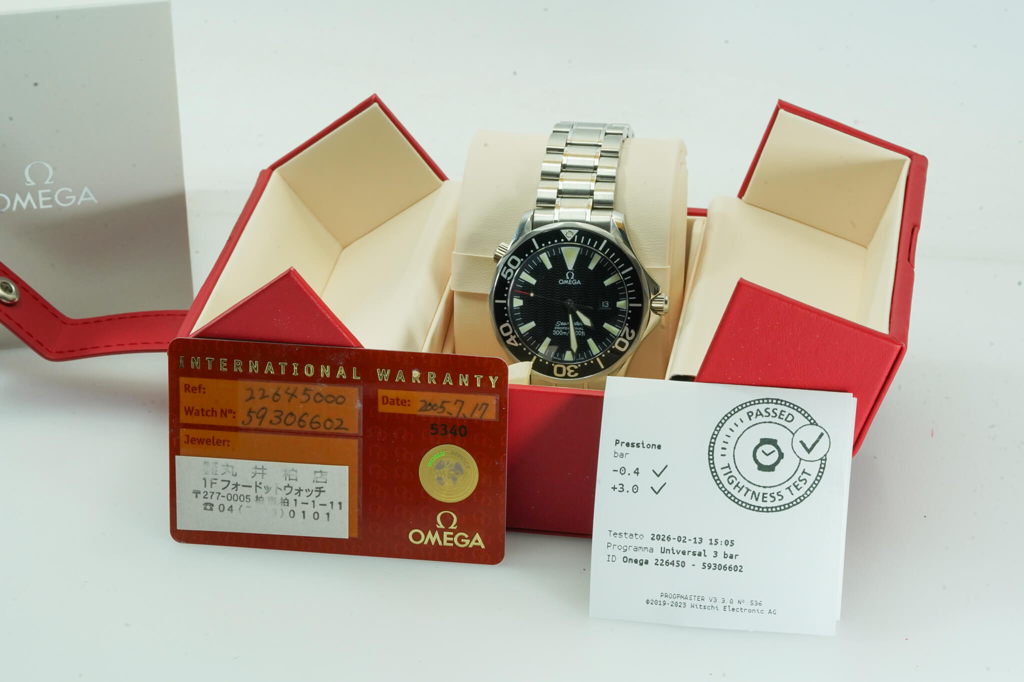 Omega Seamaster 300m 226450 2264.50 41mm Quartz Black Dial 07/2005 11989U - immagine 4